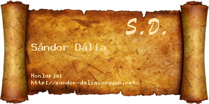 Sándor Dália névjegykártya